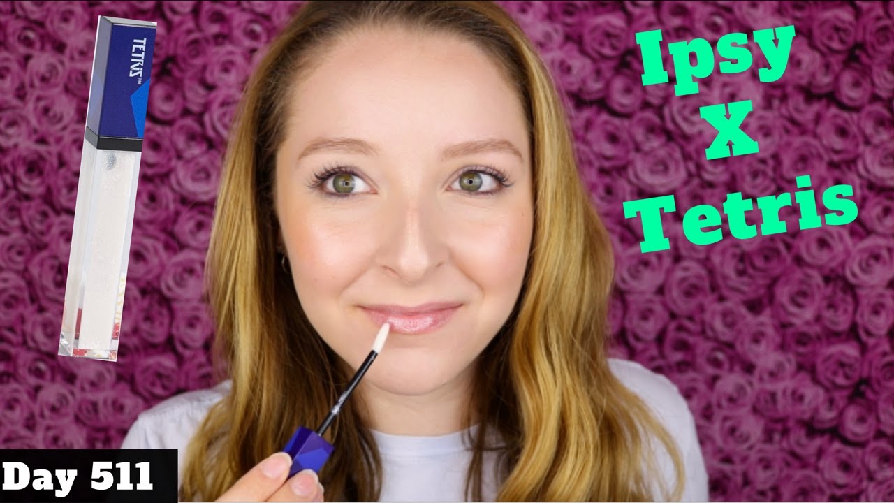 Tetris X Ipsy Lipgloss Review | Day 511 of Trying New Makeup Every Day