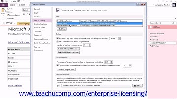 Microsoft Office OneNote 2013 Tutorial Changing OneNote Options 14.2 Employee Group Training
