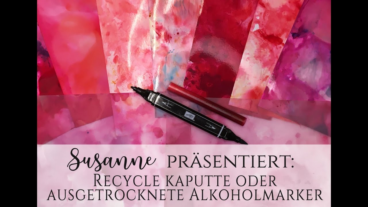 Recycle Alkoholmarker, bevor du sie wegwirfst! Verwende sie für beeindruckende Hintergründe!