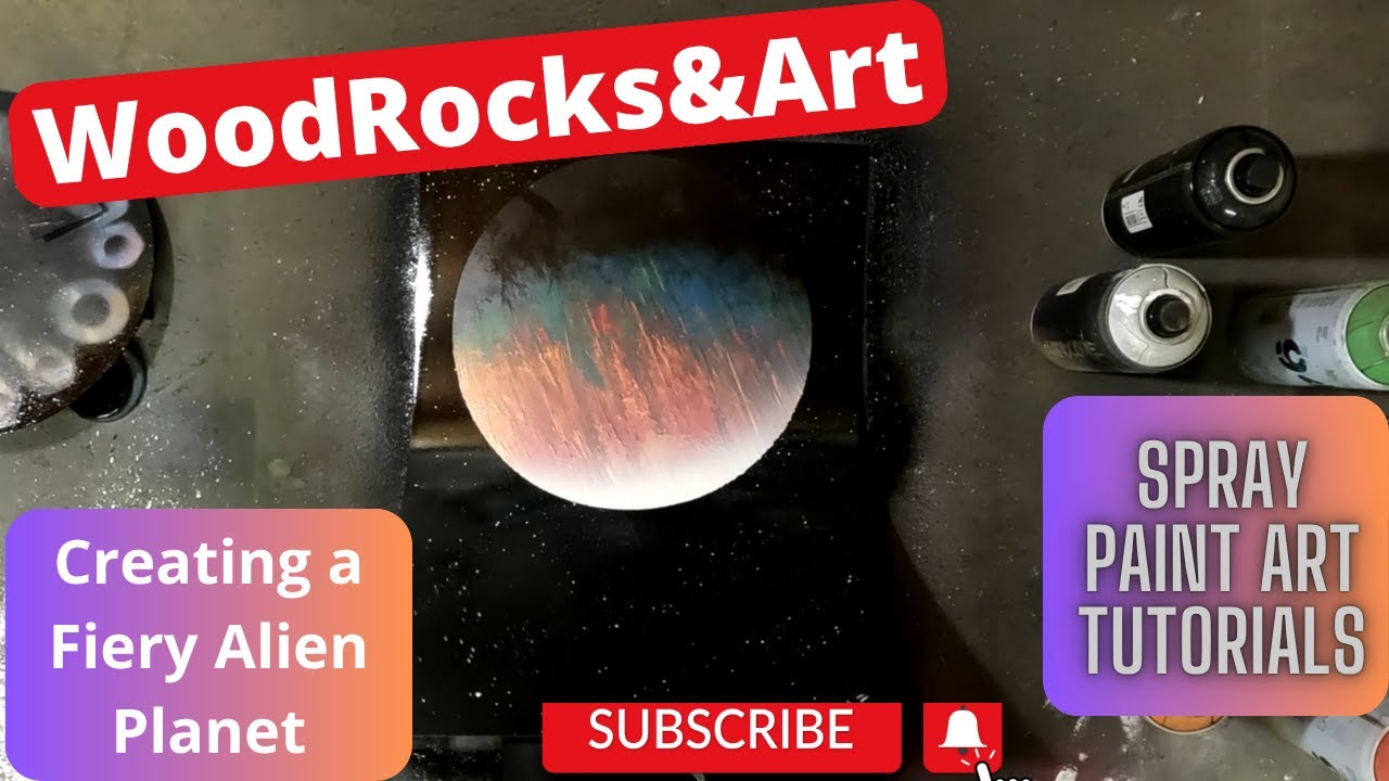 Creating a Fiery Alien Planet 🌍 | Spray Paint Art by WoodRocks&Art ...