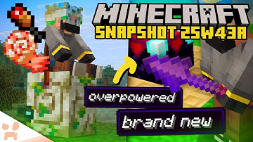 NEW BIGGER SPEARS, ENCHANTMENT OVERHAUL, + SECRET ZAUTILUS UPDATE! (minecraft snapshot 25w43a)