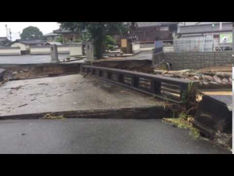 【筑後・大分豪雨】朝倉市・須川橋落橋