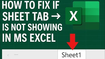 How to Fix if Sheet Tab is not showing in Ms Excel | How to show excel sheet tab in MS Excel