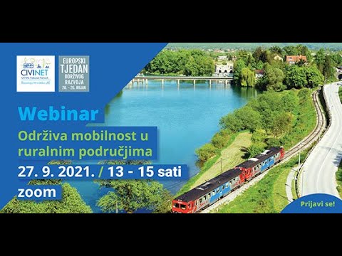 Webinar "Održiva mobilnost u ruralnim područjima"