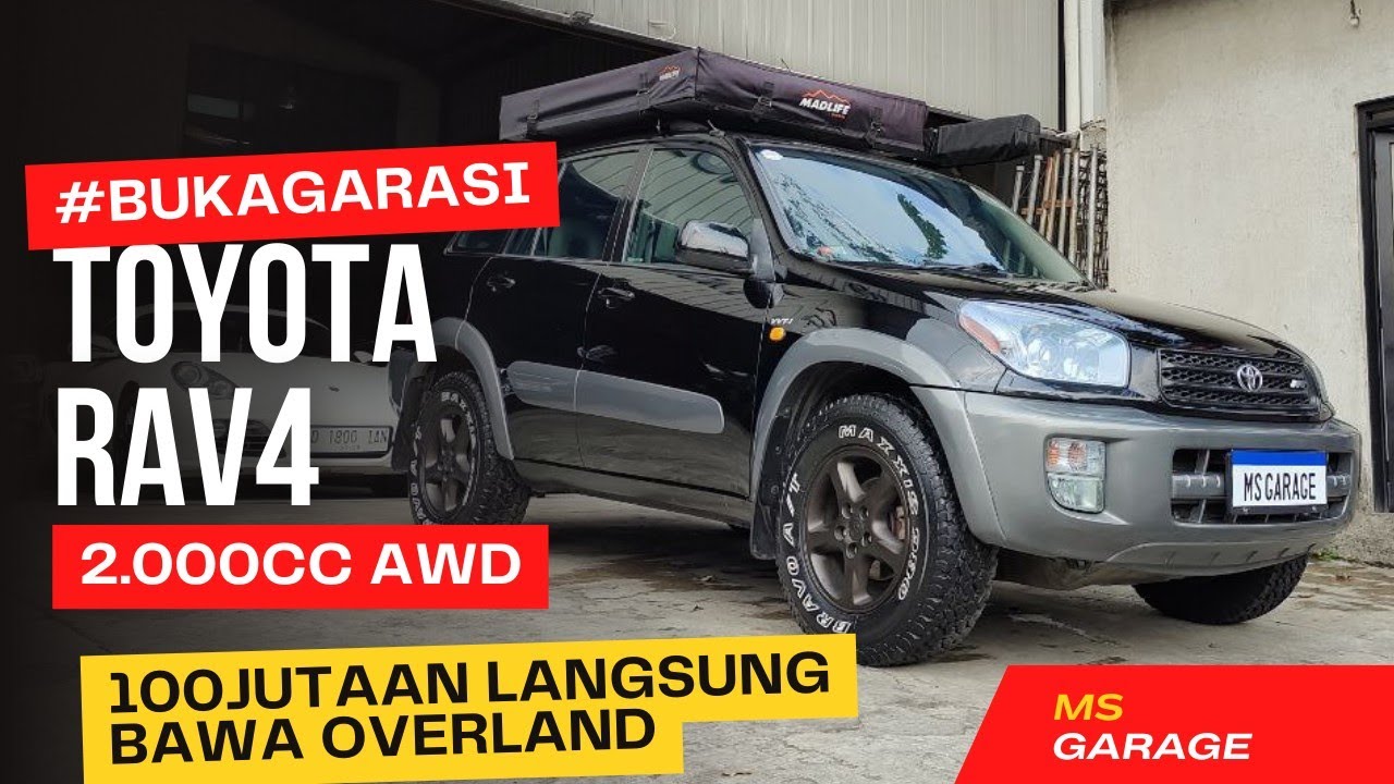 100JUTA LANGSUNG OVERLAND! #BUKAGARASI TOYOTA RAV4 2001 AWD+AWNING & ROOF TENT - MOBIL SEKEN BANDUNG