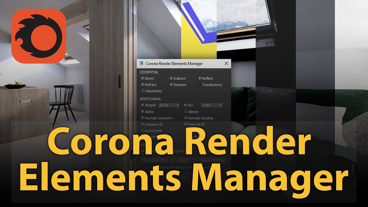 Corona Render Elements Manager Youtube