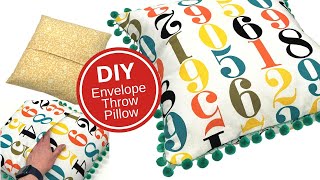 Sew an ENVELOPE PILLOW COVER  / Beginner