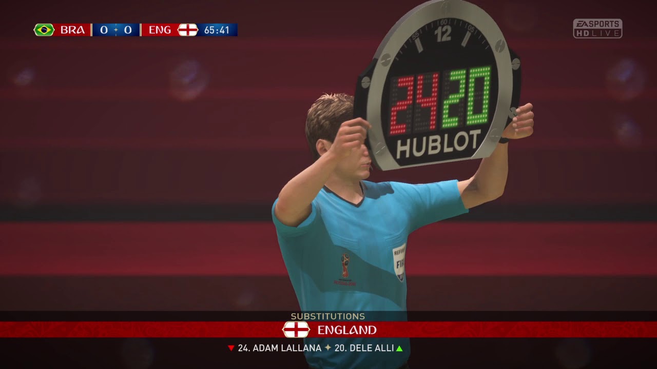 FIFA 18 Russia world cup quarter final Brazil v England