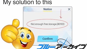 My Solution to “Not Enough Free Storage” 80103 Error (Blue Archive)