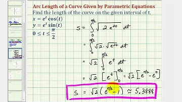 Ex 2: Determine the Arc Length of a Curve Given by Parametric Equations