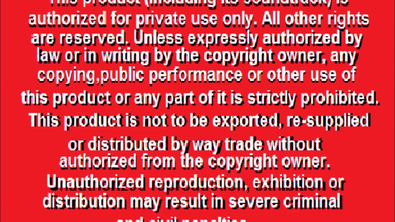 Blood Red Disney FBI Warning Screens (20032004) YouTube