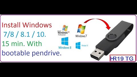 How install windows 7/8.1/10 using a usb flash drive in hindi