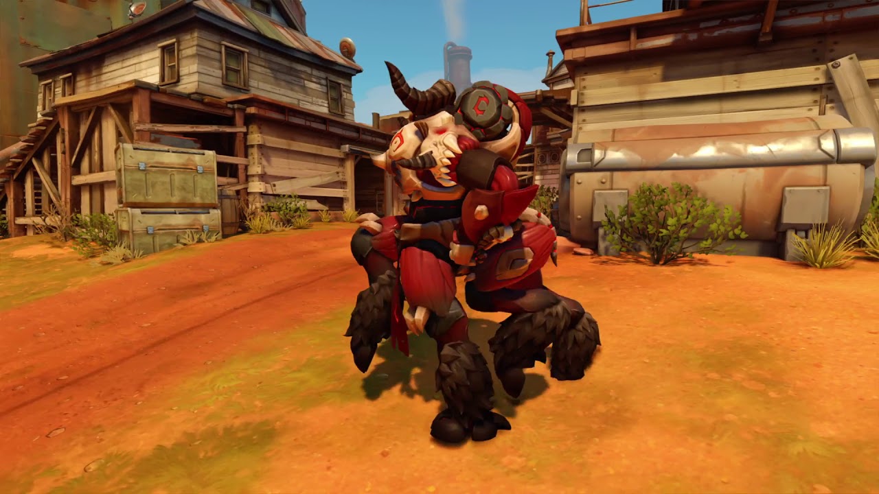 Orisa Dressage Emote with Demon skin in-game (PS4)