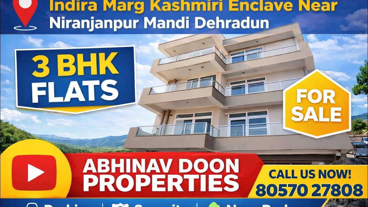 3 BHK FLATS FOR SALE IN DEHRADUN.CONTACT:-8057027808.