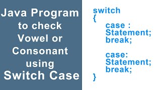 How to check a vowel or consonant in java
