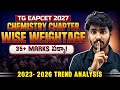 TG EAPCET 2027 Chemistry Chapter Wise Weightage 🔥 35+ Marks పక్కా | 2023-2026 Trend Analysis