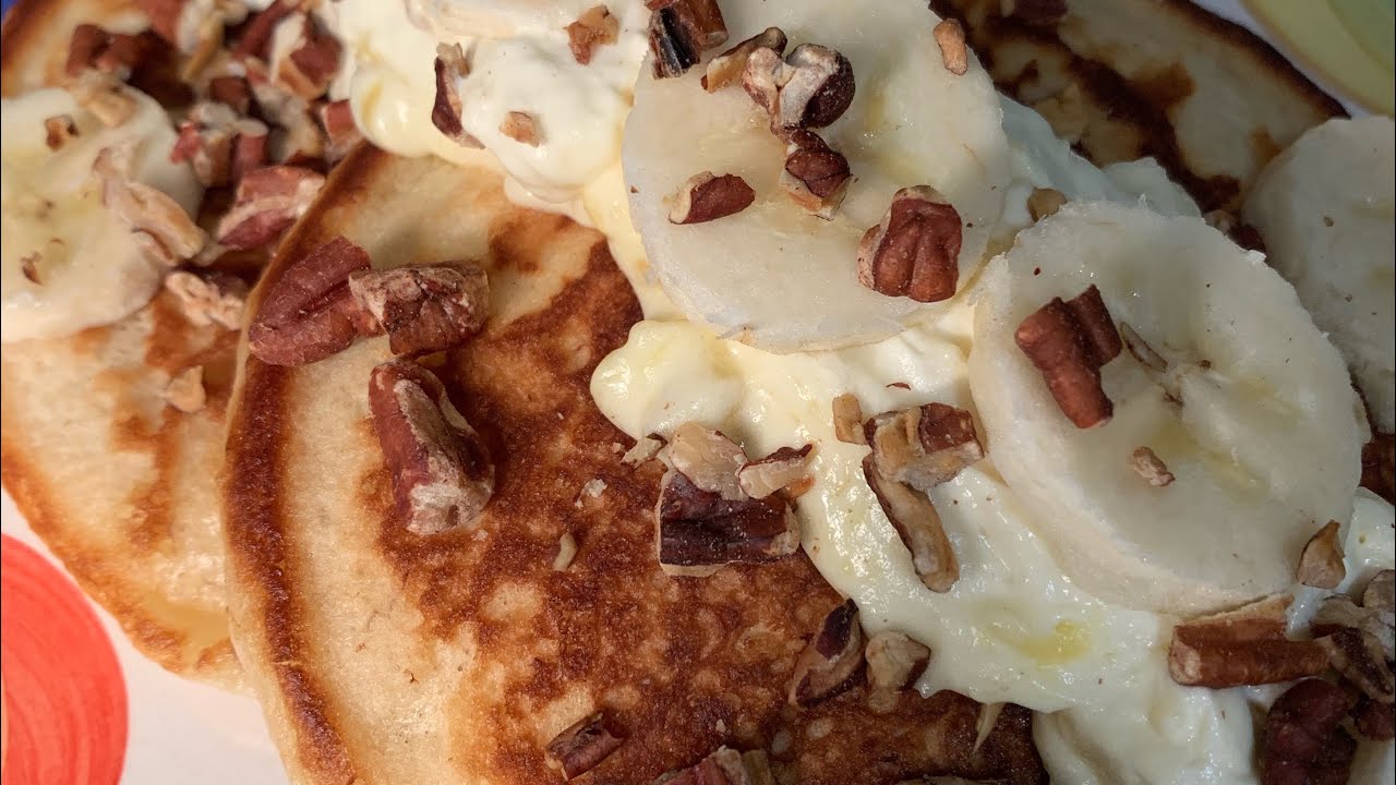 Banana Pudding Pancakes With Banana Cream Topping YouTube