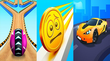Going Balls VS Coin Rush VS Race Master 3D - All Levels SpeedRun Gameplay Android iOS Ep2