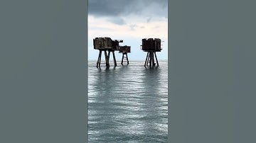 Shivering Sands WW2 forts in the Thames Estuary as seen from PS Waverley. #ocean #travel