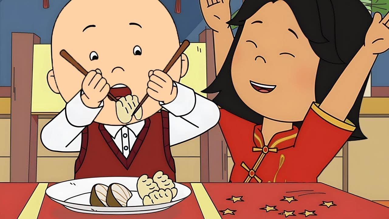 Caillou Tries Using Chopsticks | Caillou Compilations
