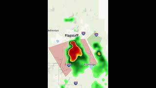 Heavy thunderstorms near Flagstaff, Arizona.