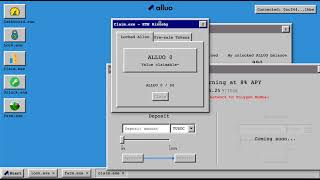Alluo finance dapp - Windows 95 UI screenshot 3