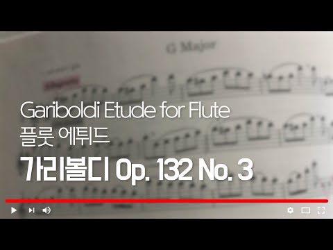 가리볼디 플룻 에튀드 Op. 132 No. 3 in G Major /Gariboldi Flute Etude Op. 132 No. 3