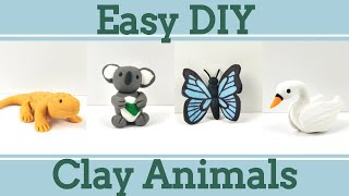 Easy Clay Animals for Beginners #8│4 in 1 Polymer Clay Tutorial