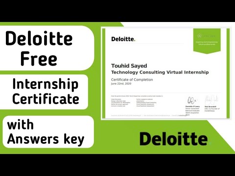 Deloitte Free Internship Certificate | Insidesherpa | Answers Key | Skills Matter