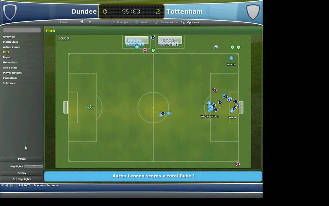 Football Manager 2007 - Sick Corner Goal... But was it a fluke.....?