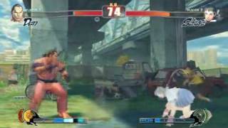 Street Fighter 4 IV Gameplay - Sakura vs Dan