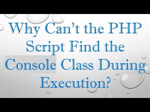 Why Can't the PHP Script Find the Console Class During Execution?