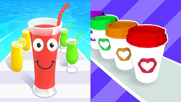 Juice Run VS Coffee Stack All Levels Gameplay Android iOS Ep 1