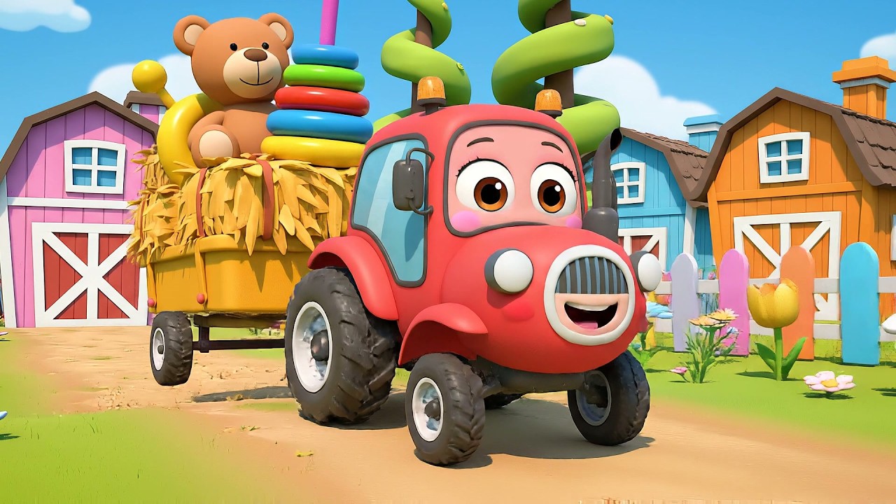 El Pequeño Tractor hace Chuc Chuc Chuc | Canciones de Granja y Sonidos de Motores