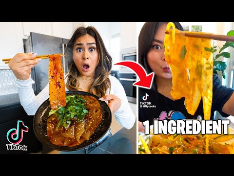 TESTING TikTok Viral 1 Ingredient ONLY Recipes \u0026 FOOD HACKS!