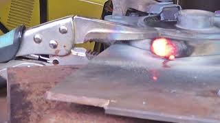 WORKSHOP: Starter Motor, Welding the cast Face Plate