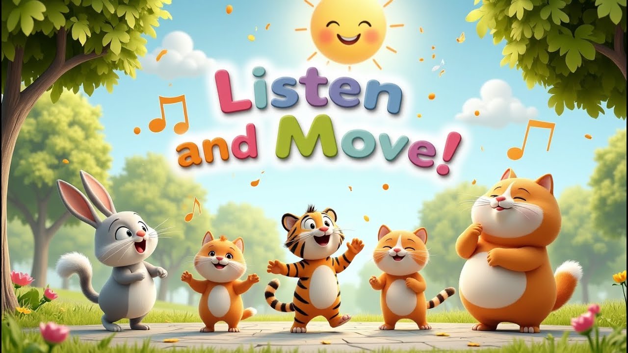 🎶 Listen and Move | Fun Kids Dance Song | Move, Clap, and Jump! - YouTube