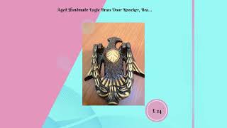 Match Highlights Aged Handmade Eagle Brass Door Knocker, Brass Eagle door knocker, antique finish
