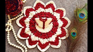 Summer Cotton Thread Crochet Dress for 2 & 3 no Laddu Gopal | Bal Gopal | Kanhaji Crochet Dress