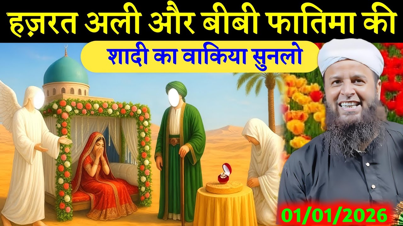 हज़रत अली और बीबी फातिमा की सादी का वाकिया सुनलो Maulana Sohrab Kolkatta New Takrir 