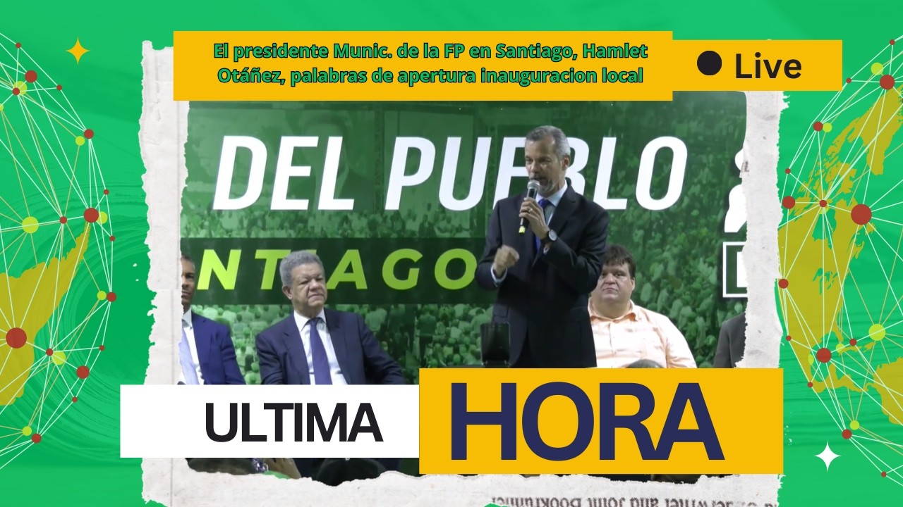 El presidente Munic. de la FP en Santiago, Hamlet Otáñez, palabras de apertura inauguracion local