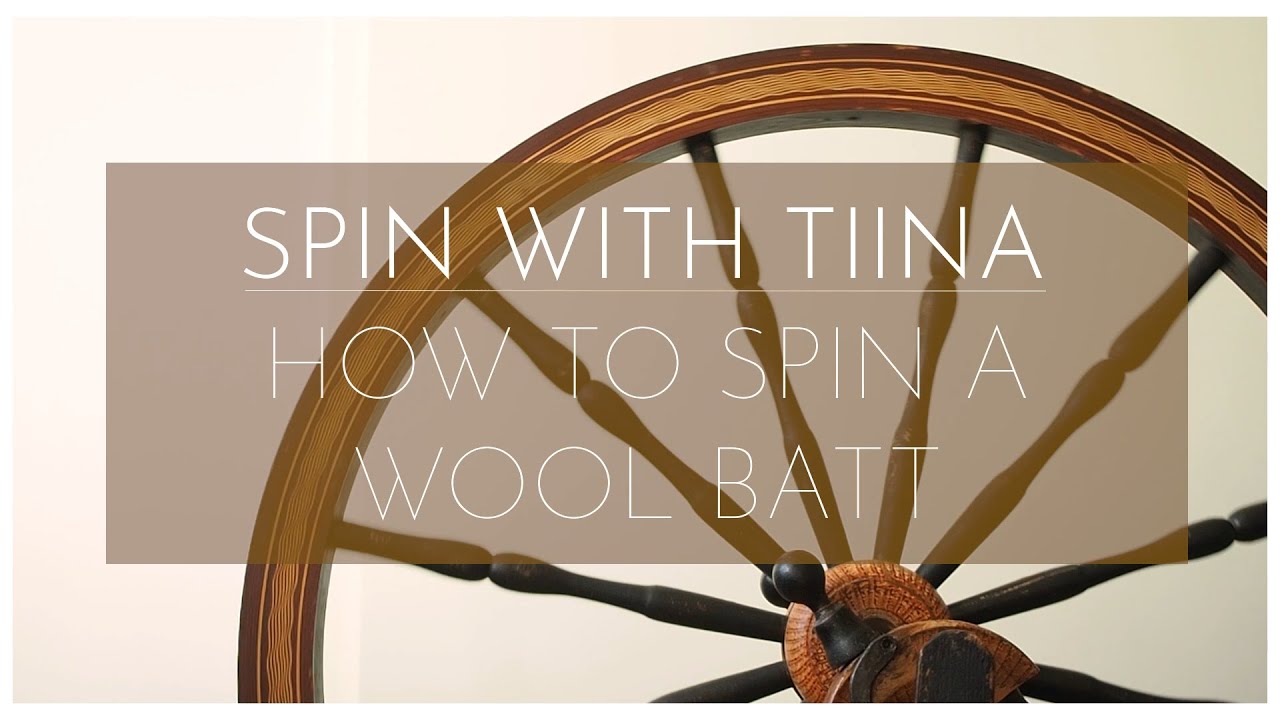 HUOVUTUSVILLAN KEHRÄÄMINEN | HOW TO SPIN A WOOL BATT | SPIN WITH TIINA |  English subtitles