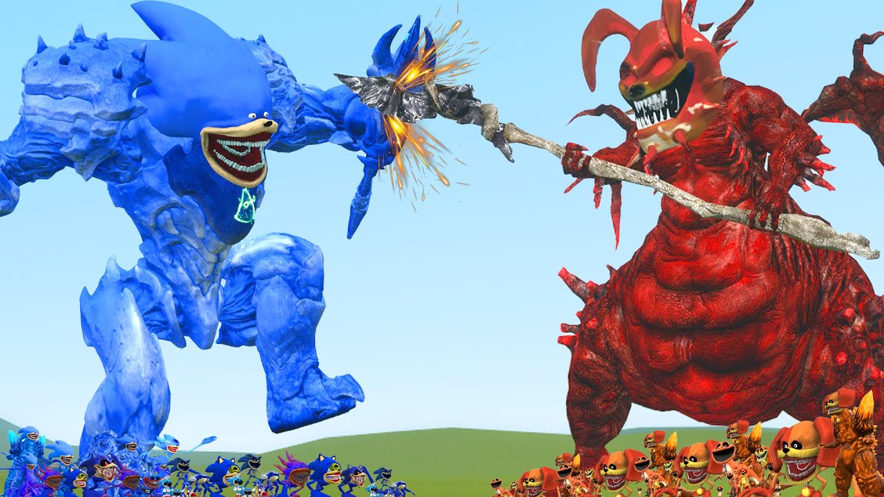 NEW HELLGUARD SHIN SONIC TAPES FAMILY VS POPPY PLAYTIME MONSTER DOGDAY DEMON FAMILY In Garry's Mod