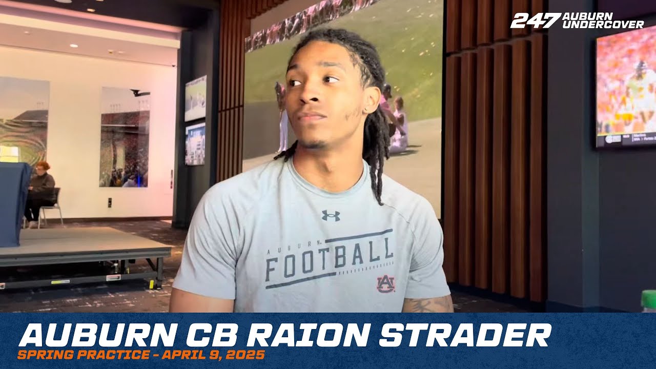 Auburn CB Raion Strader | 2025 spring practice - YouTube