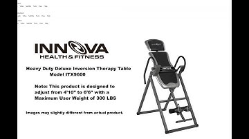 Innova Fitness ITX9600 Inversion Table Installation Guide