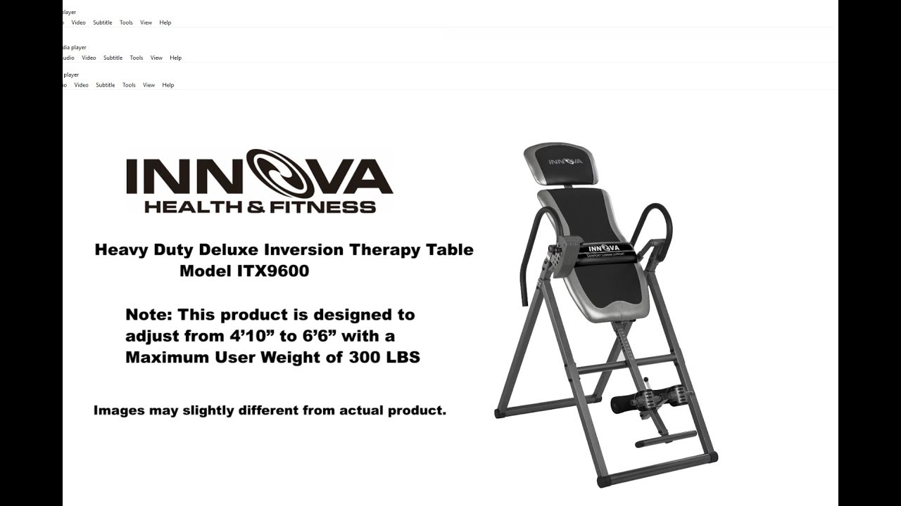 Innova Fitness ITX9600 Inversion Table Installation Guide YouTube