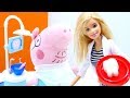 Видео с игрушками для детей — про Пеппу и папу Свина у стоматолога