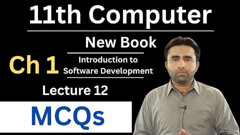 MCQs | Exercise | 11th Computer New Book | Computer Class 11 chapter 1 Exercise | Qais Ali Khan