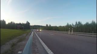Corvette C6 Z06 vs FFR GTM Supercar coming from a highway entrance.