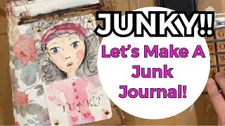 How To Make A Junk Journal! With trash and recyclables, machine sewing signatures! True junk journal